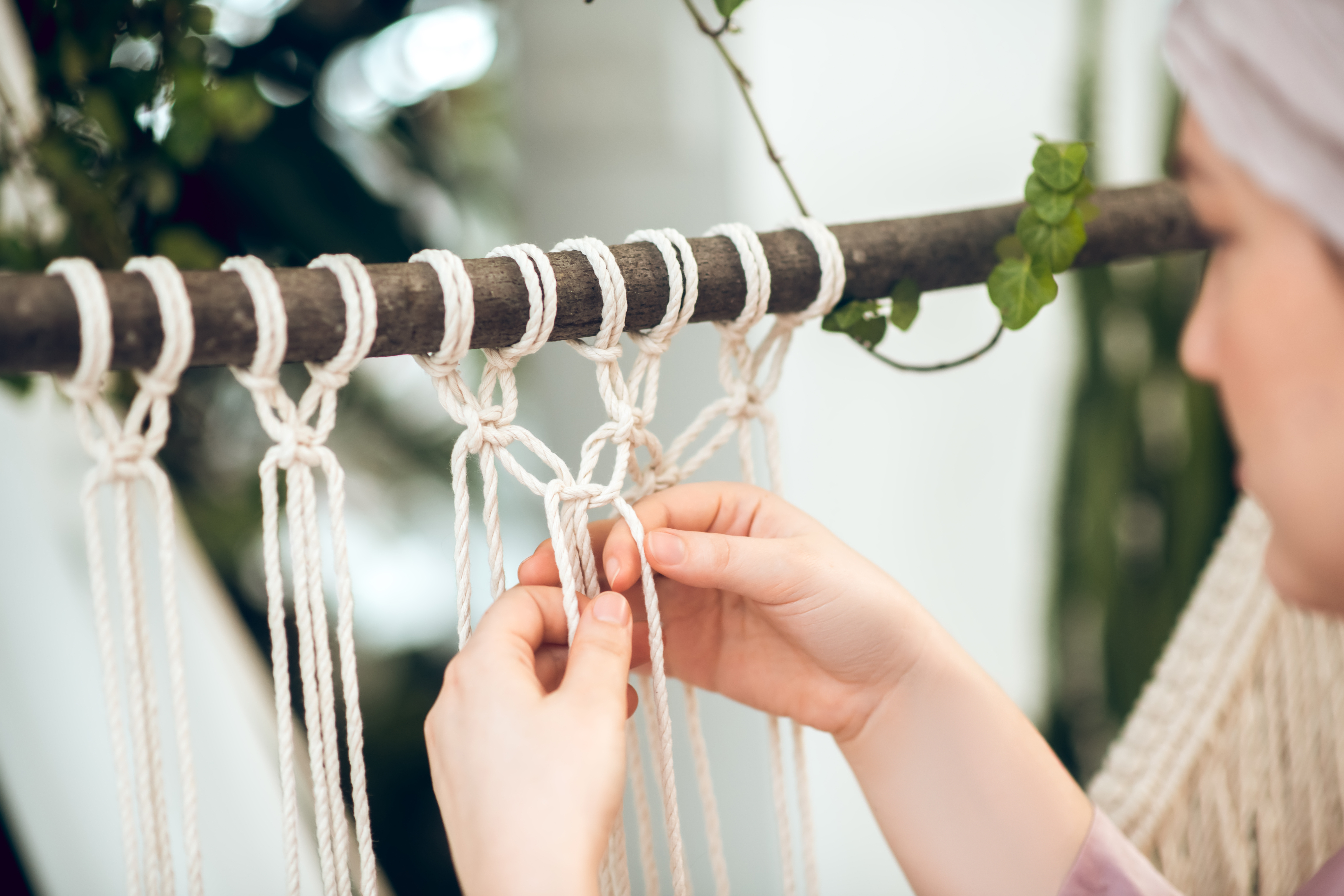Ejemplo de macramé moderno